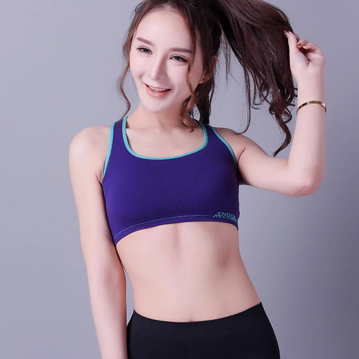 Girl sports bra in Gym, removable, casual stretch weave. XLBR002