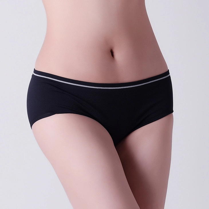 Lady underwear, plain black fashion design, soft weave. XLS032 ,woman underwear