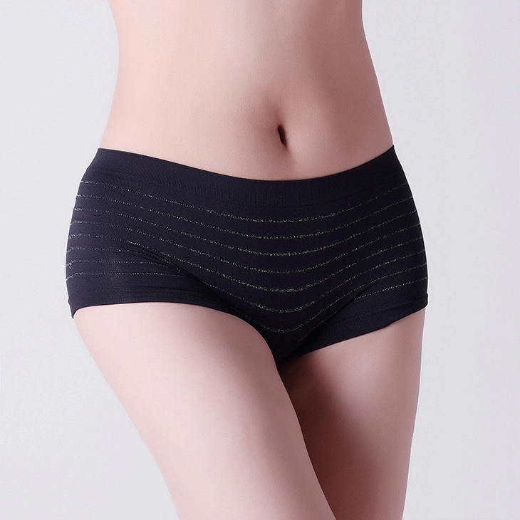 Girl underwear, popular cross strips design, soft weave. XLS013, woman shorts